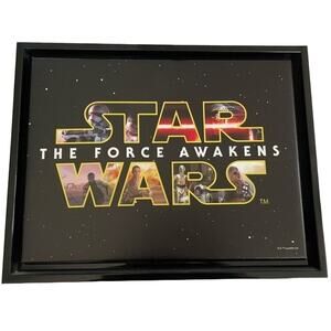 Star Wars The Force Awakens Black Hanging Framed Art Character Photos Home Decor